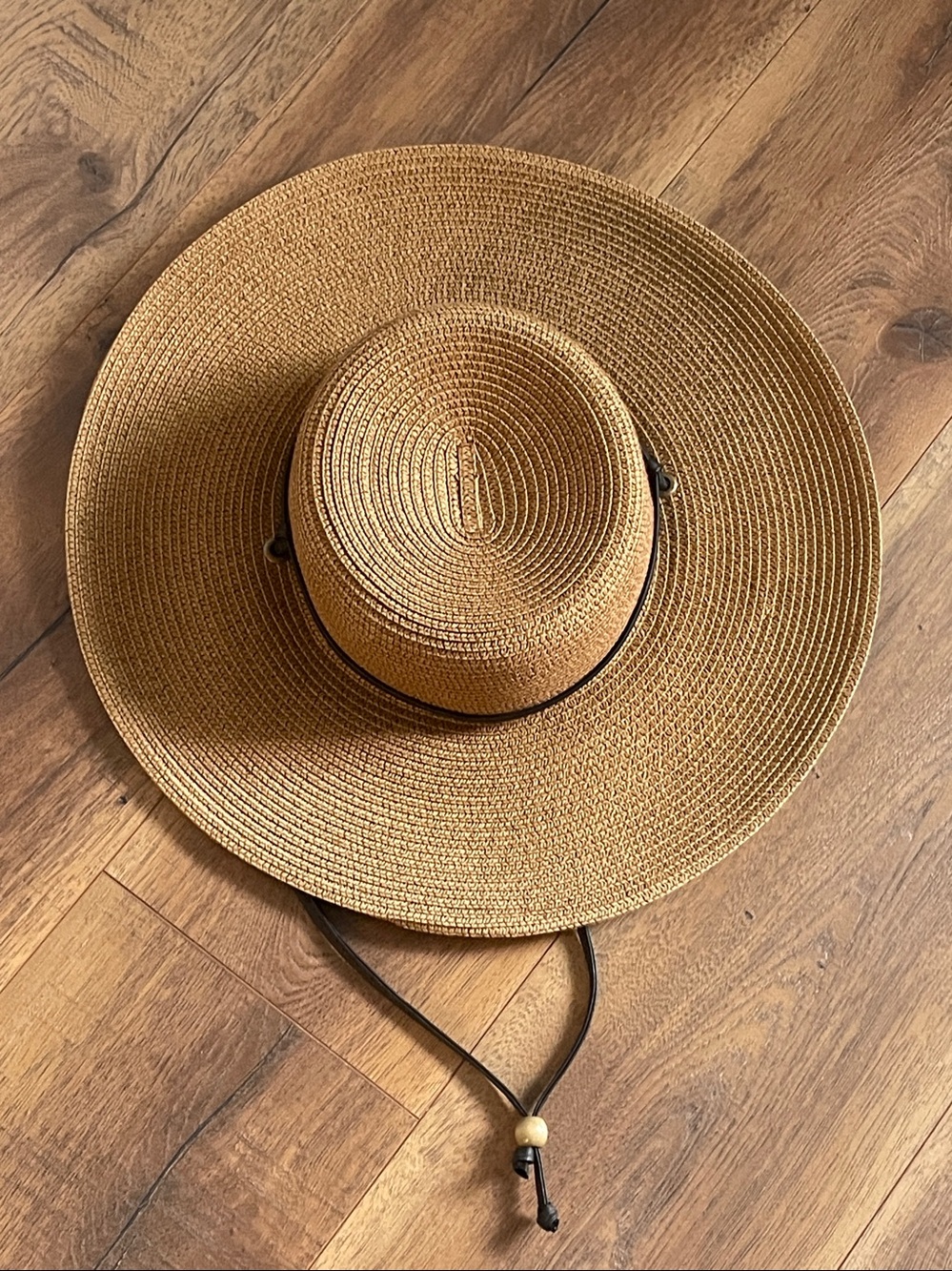 Sloggers brown woven wide brim hat